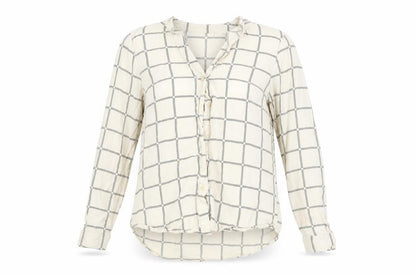 Womens UK Size 8 Primark Beige Basic Button-Up