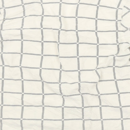 Primark Womens Beige Check  Basic Button-Up Size 8