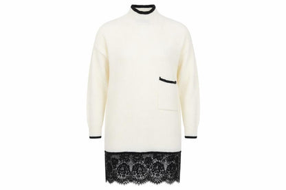 SheIn Womens White   Pullover Jumper Size S