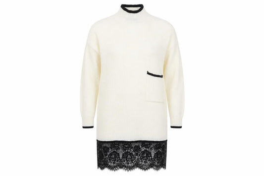SheIn Womens White   Pullover Jumper Size S