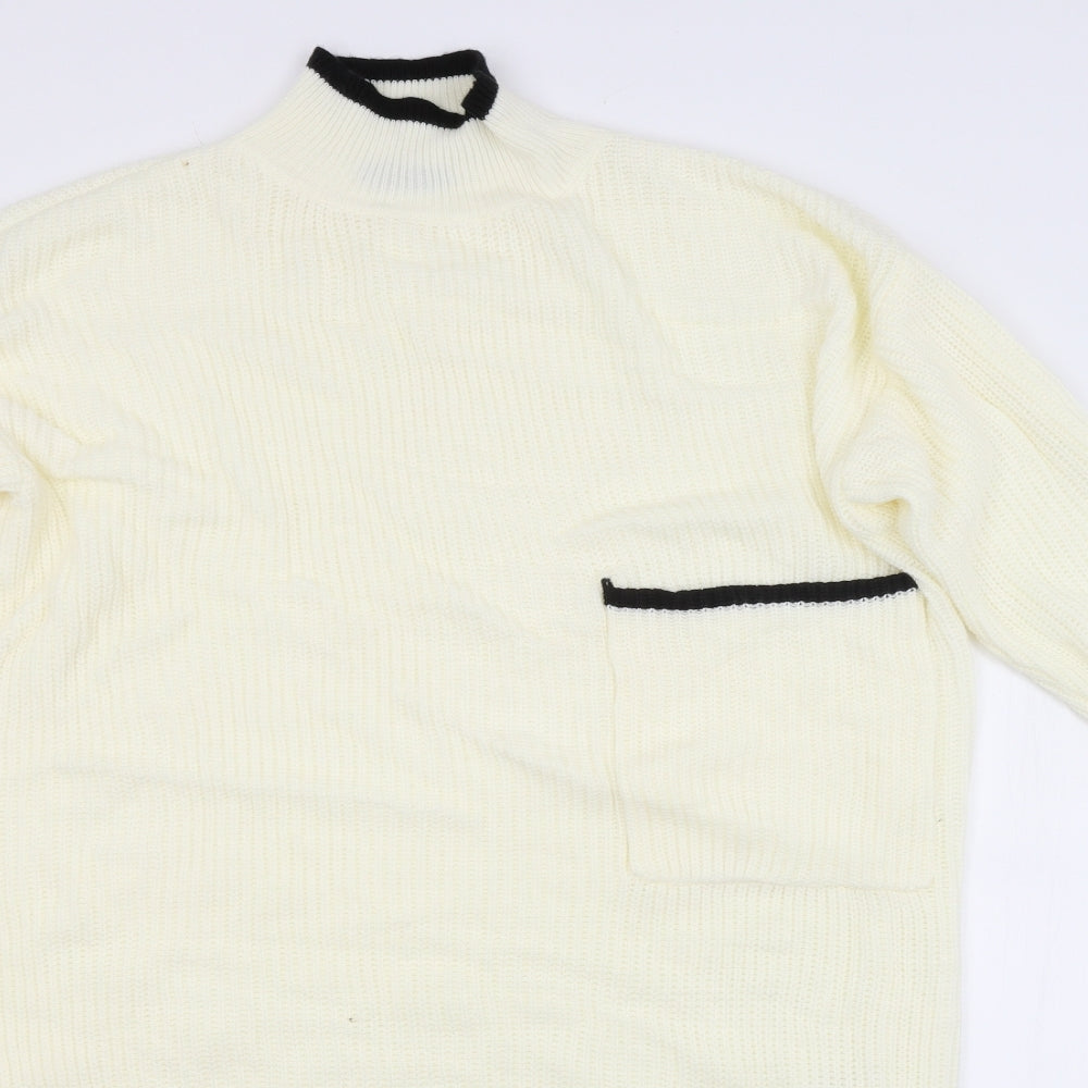 SheIn Womens White   Pullover Jumper Size S