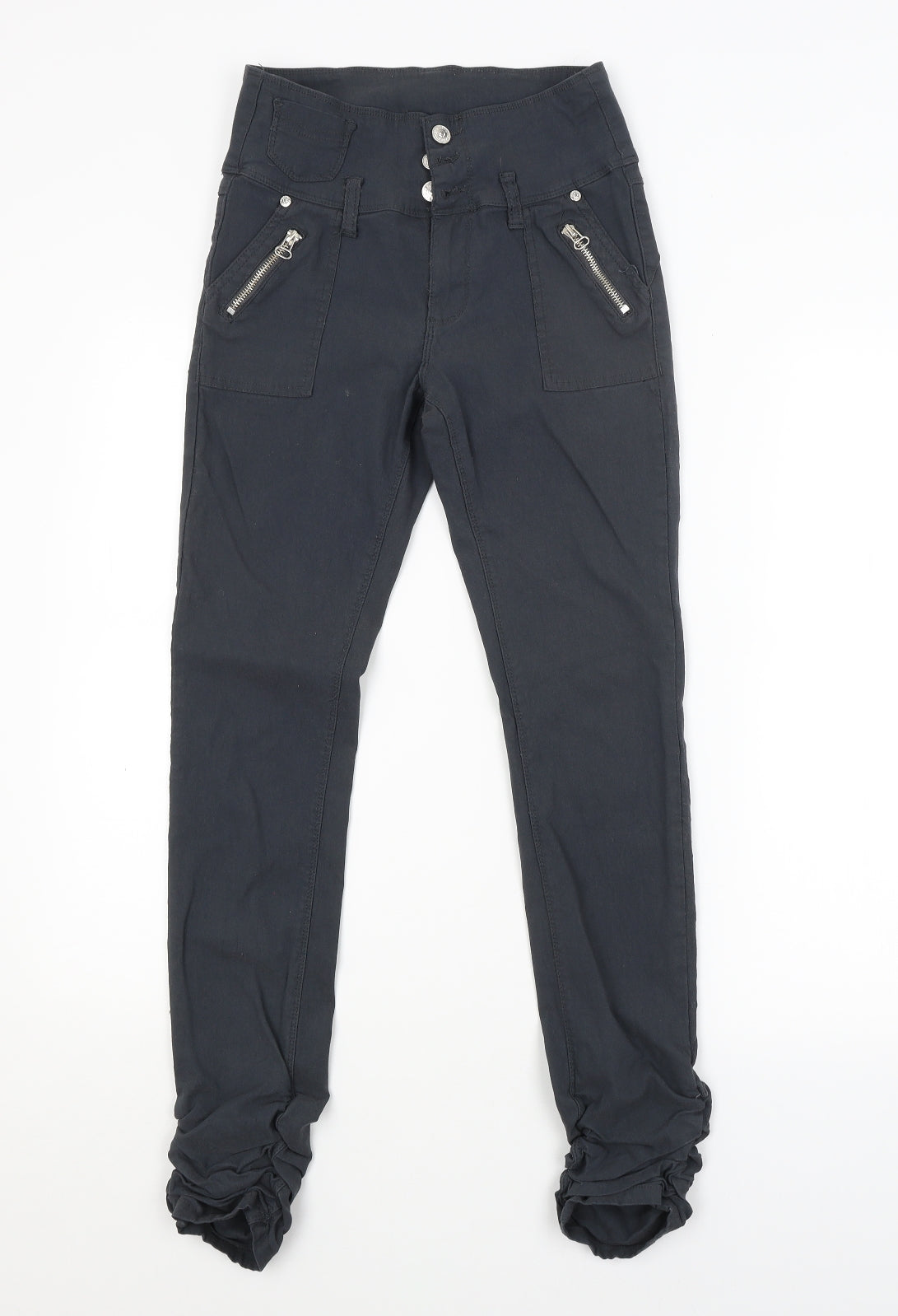 Womens UK Size 28 in Preworn Regular Fit  Grey Trousers