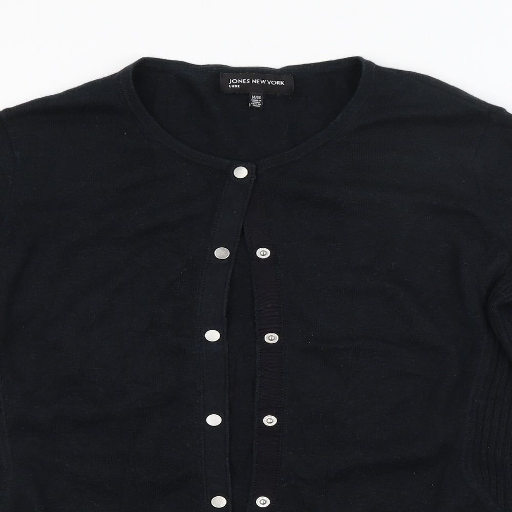 Womens UK Size M Jones New York Black Cardigan Jumper