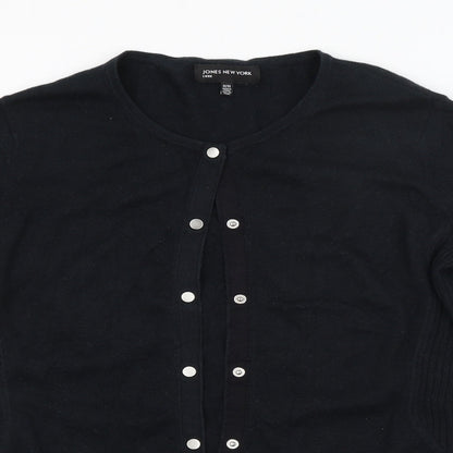 Womens UK Size M Jones New York Black Cardigan Jumper