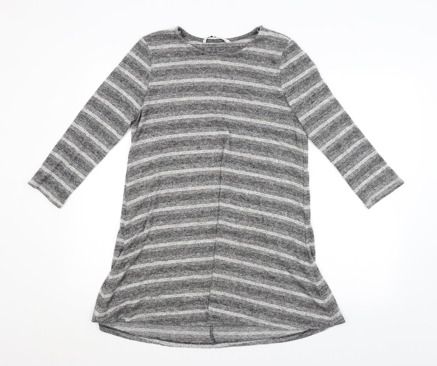TU Womens Grey Striped  Pullover Jumper Size 12
