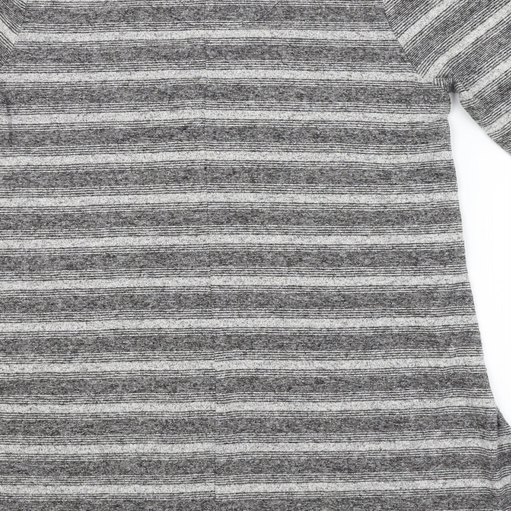 TU Womens Grey Striped  Pullover Jumper Size 12