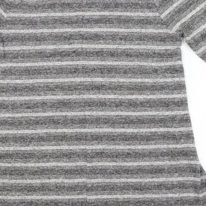 TU Womens Grey Striped  Pullover Jumper Size 12