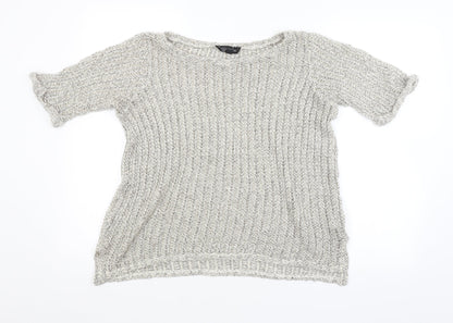 Womens UK Size 8 Topshop Grey Pullover Jumper