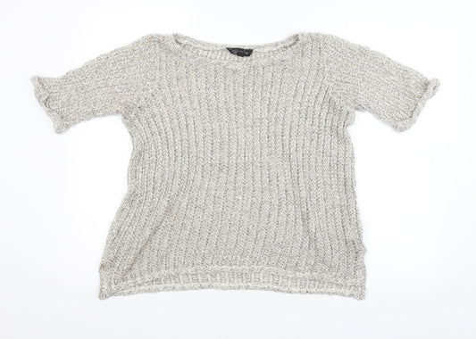 Womens UK Size 8 Topshop Grey Pullover Jumper