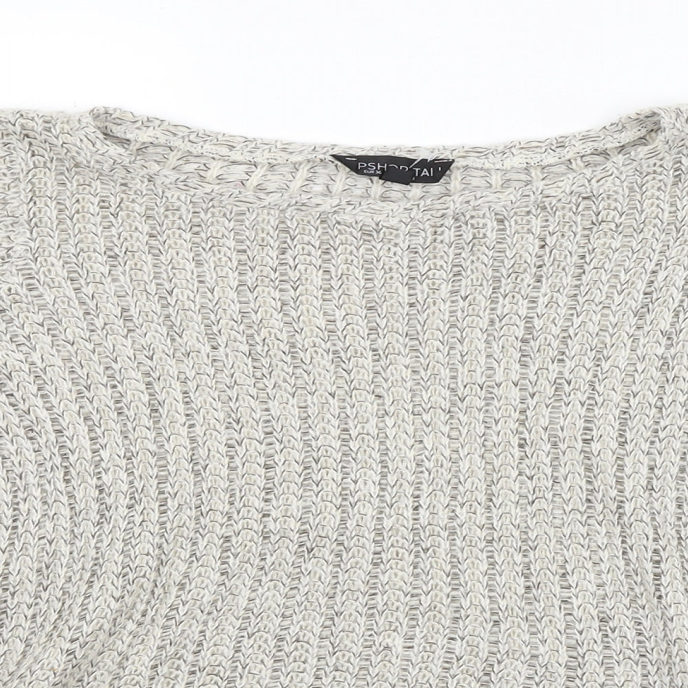 Womens UK Size 8 Topshop Grey Pullover Jumper