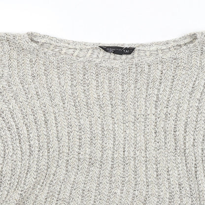 Womens UK Size 8 Topshop Grey Pullover Jumper
