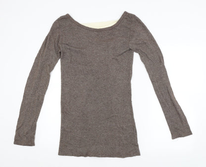 Womens UK Size M Preworn Brown Pullover Jumper