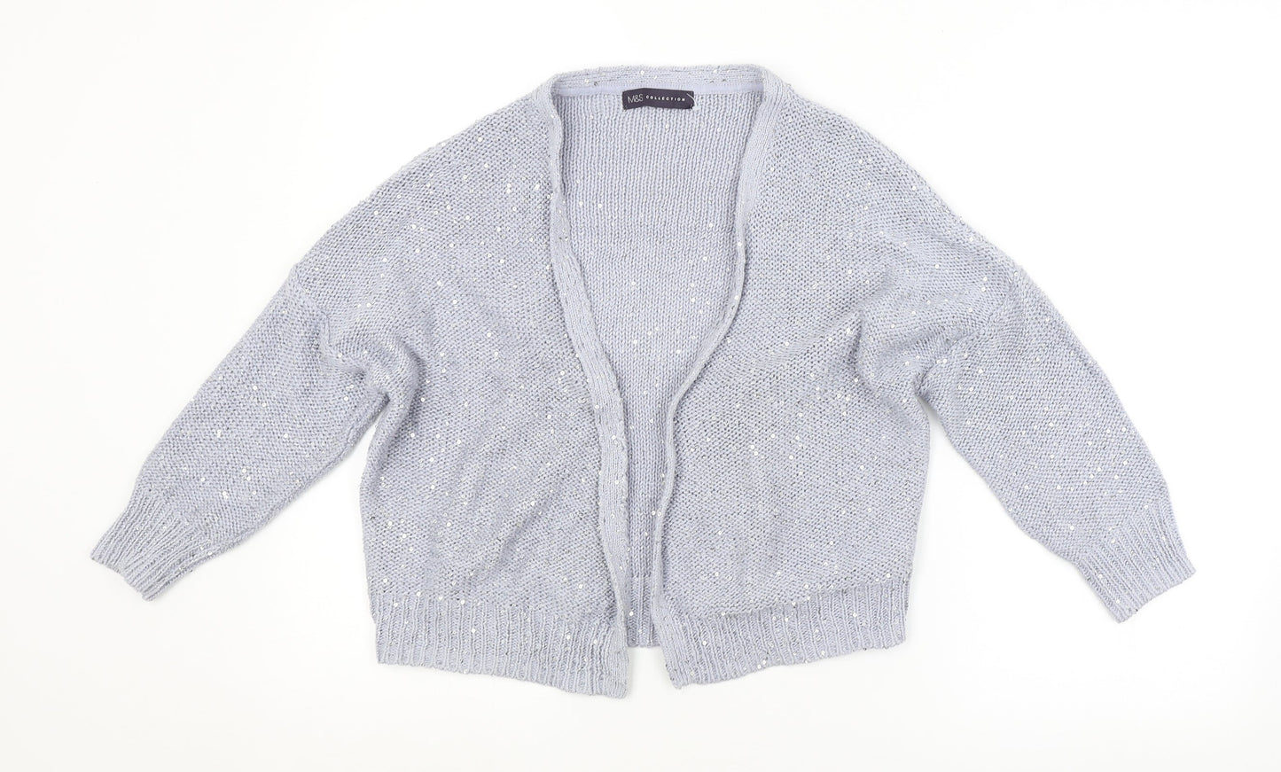 Womens UK Size 12 M&S Blue Cardigan Jumper