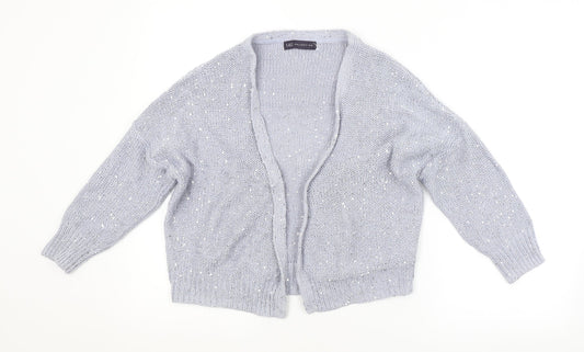 Womens UK Size 12 M&S Blue Cardigan Jumper