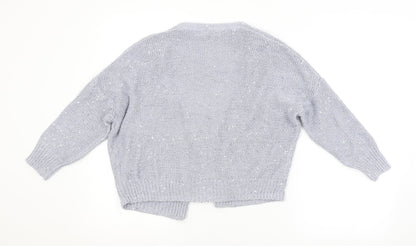 Womens UK Size 12 M&S Blue Cardigan Jumper