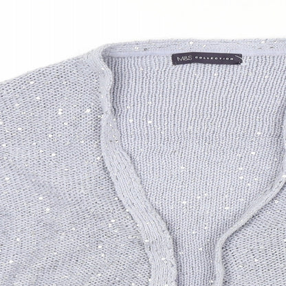 Womens UK Size 12 M&S Blue Cardigan Jumper