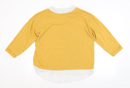 Womens UK Size  M&CO. Yellow Pullover Jumper