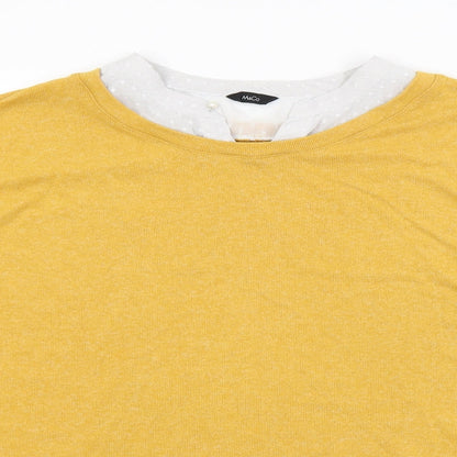 Womens UK Size  M&CO. Yellow Pullover Jumper
