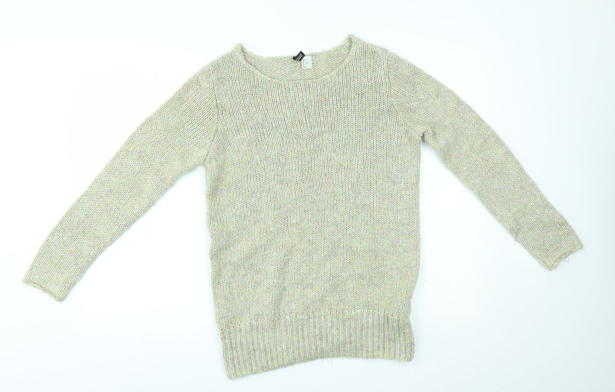 Womens UK Size 8 H&M Green Pullover Jumper