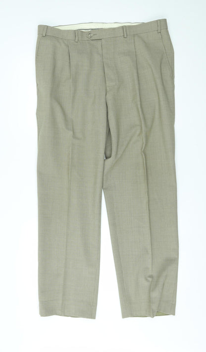 Womens UK Size 38 M&S Regular Fit  Beige Trousers