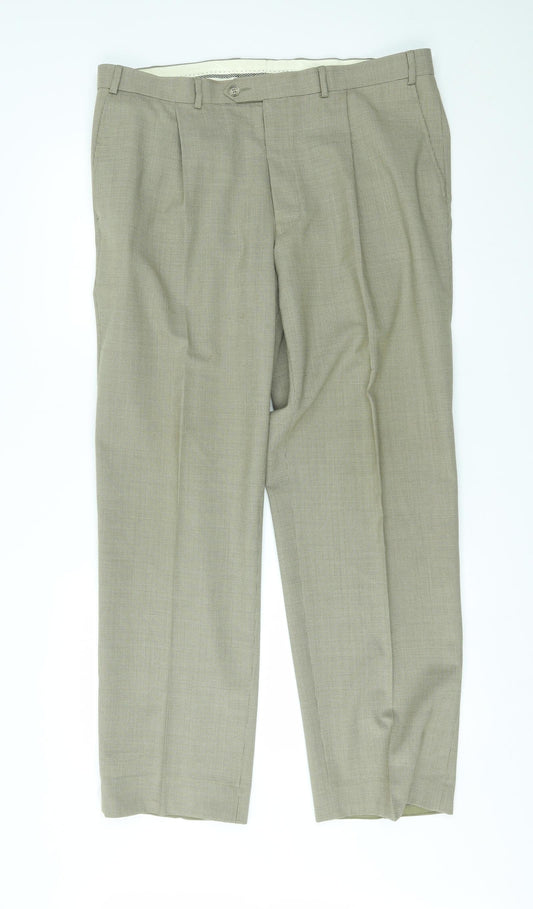 Womens UK Size 38 M&S Regular Fit  Beige Trousers