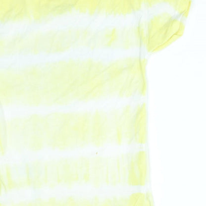 M&S Boys Yellow Striped  Basic T-Shirt Size 3-4 Years  - aloha