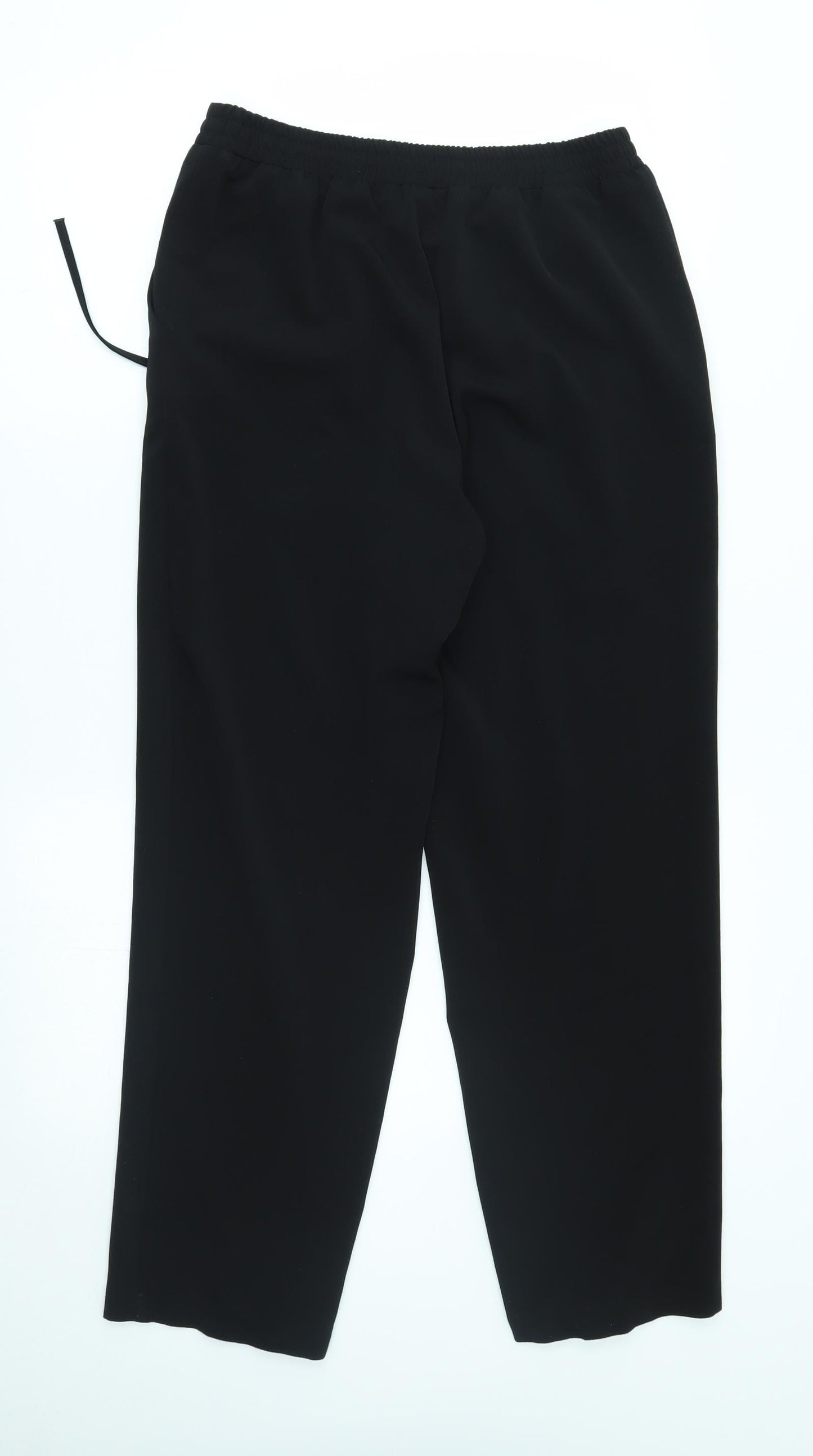 Womens UK Size 10 M&S Regular Fit Capri Black Trousers