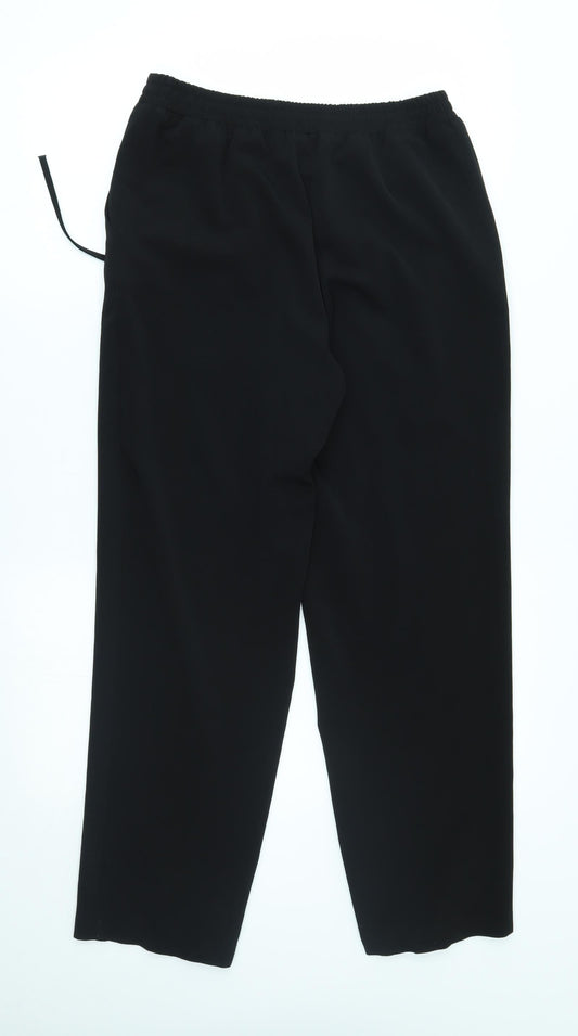 Womens UK Size 10 M&S Regular Fit Capri Black Trousers