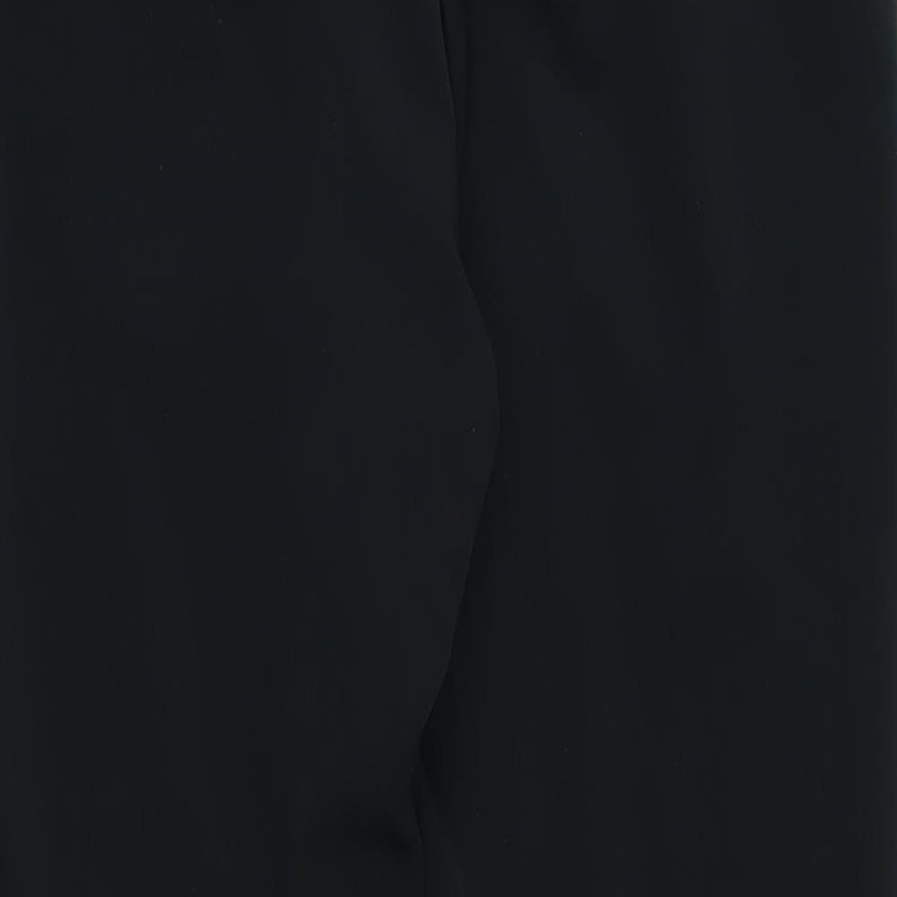 Womens UK Size 10 M&S Regular Fit Capri Black Trousers