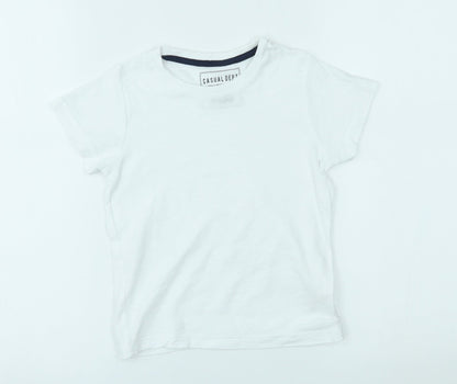 Matalan Boys White   Basic T-Shirt Size 4 Years