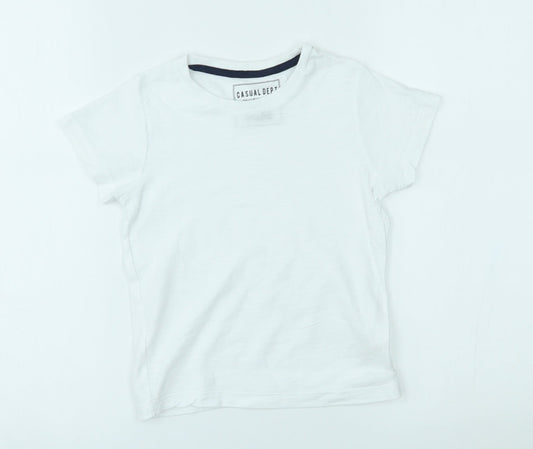 Matalan Boys White   Basic T-Shirt Size 4 Years