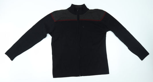 EWM Womens Black   Full Zip Jumper Size M