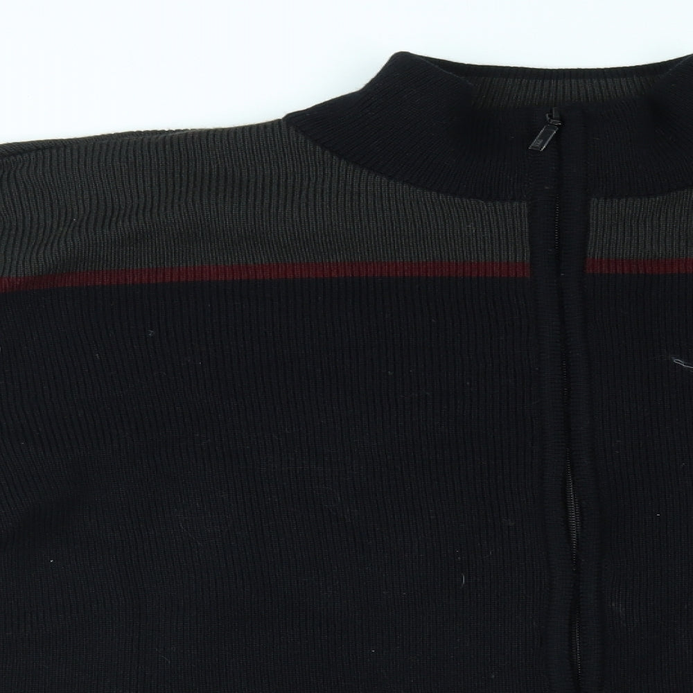 EWM Womens Black   Full Zip Jumper Size M