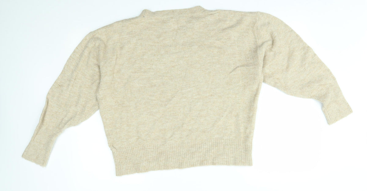 Womens UK Size M H&M Beige Pullover Jumper