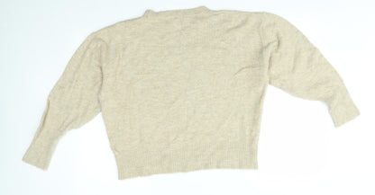 Womens UK Size M H&M Beige Pullover Jumper