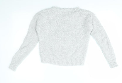 Womens UK Size 8 New Look Grey Pullover Jumper