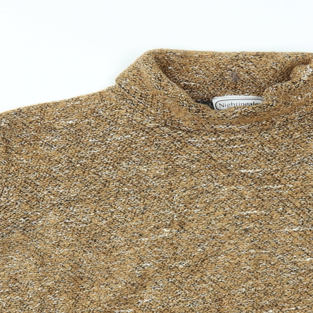 Womens UK Size M Nightingales Brown Pullover Jumper