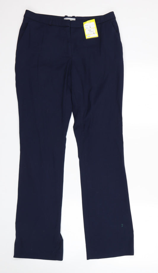 Womens UK Size 8 H&M Regular Fit  Blue Trousers