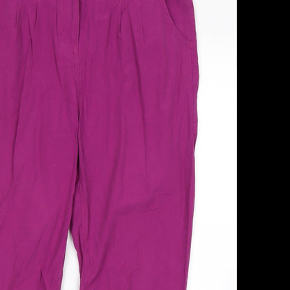 Dorothy Perkins Womens Purple   Cropped Trousers Size 10 L23 in