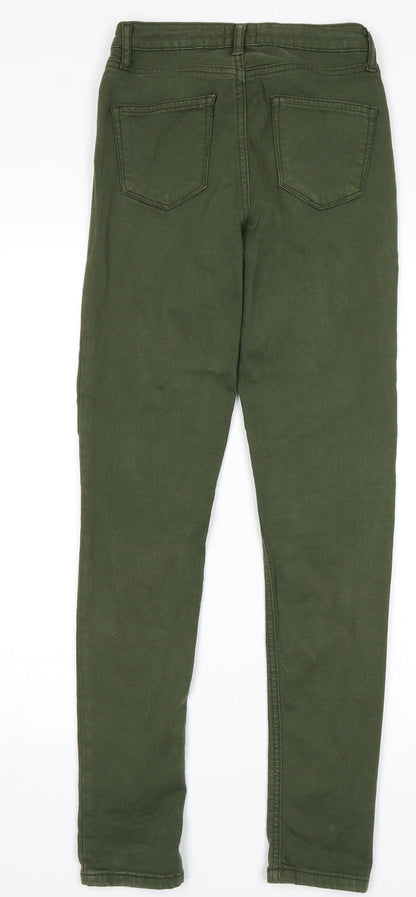 Miss Selfridge Womens Green   Skinny Jeans Size 8 L28 in