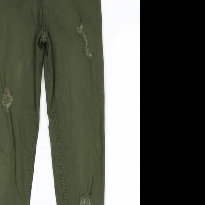 Miss Selfridge Womens Green   Skinny Jeans Size 8 L28 in