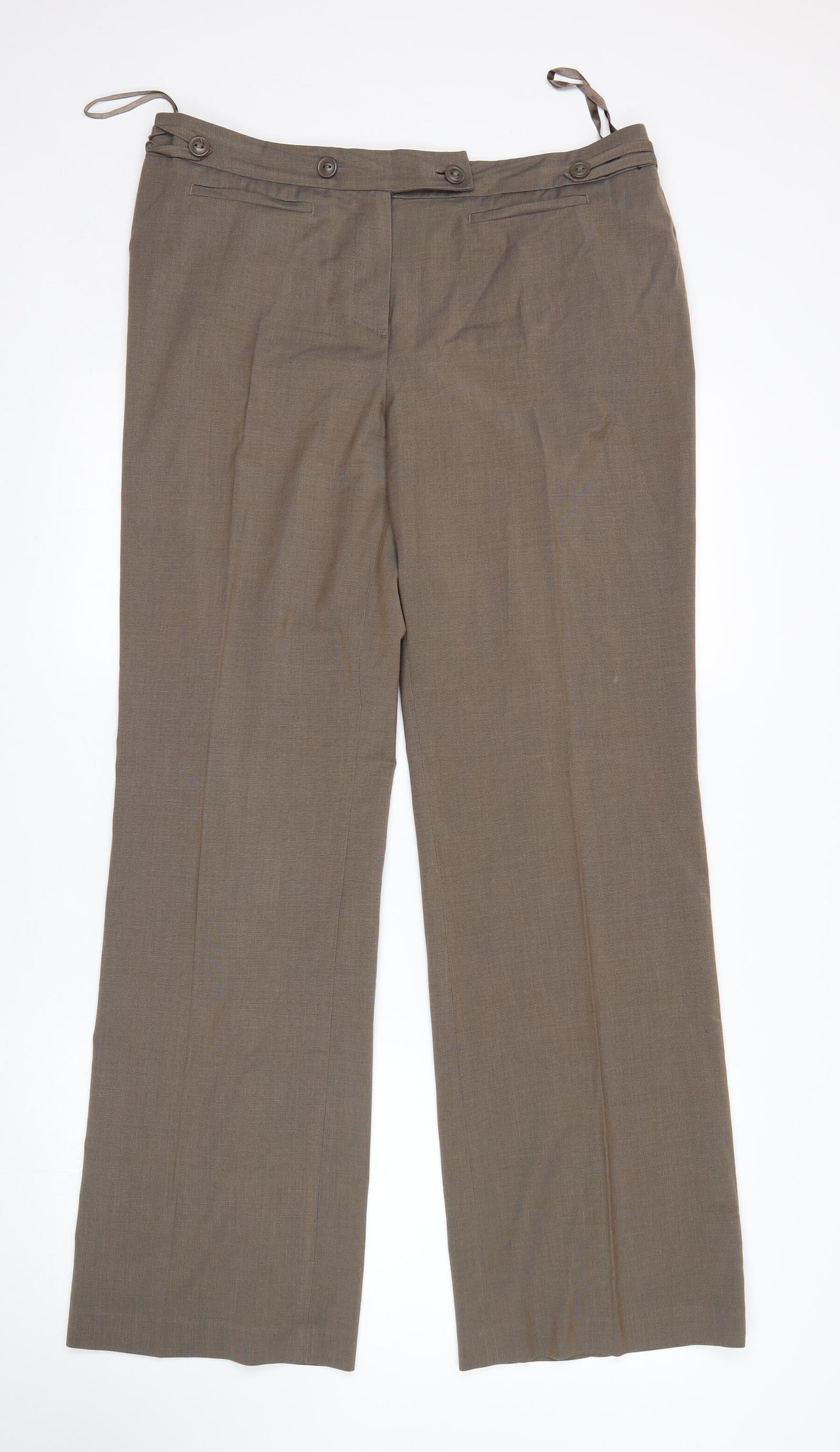 Womens UK Size 14 NEXT Regular Fit  Brown Trousers