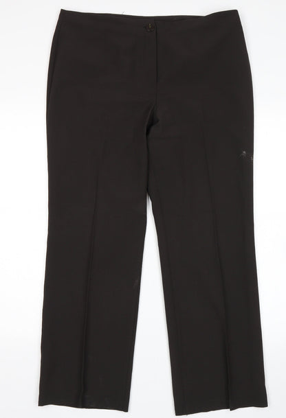 Womens UK Size 14 M&S Regular Fit  Black Trousers