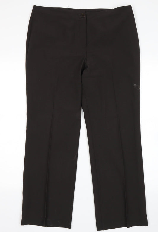 Womens UK Size 14 M&S Regular Fit  Black Trousers