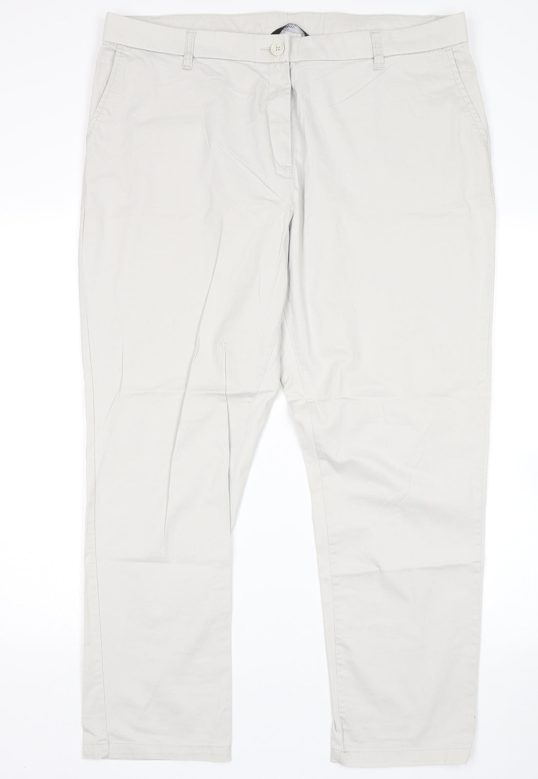 BM Womens Beige   Chino Trousers Size 18 L28 in