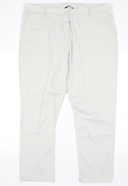 BM Womens Beige   Chino Trousers Size 18 L28 in