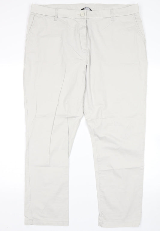 BM Womens Beige   Chino Trousers Size 18 L28 in