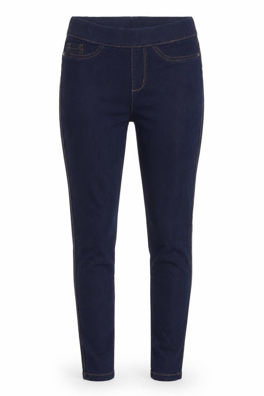 Front view of Denim Co women’s blue jegging jeans, size UK 4, 27-inch leg