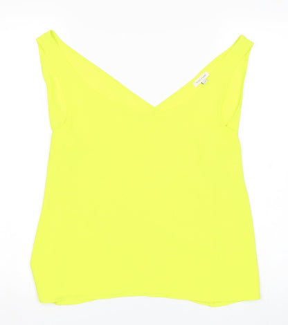 Womens UK Size 12 River Island Green Basic Tank