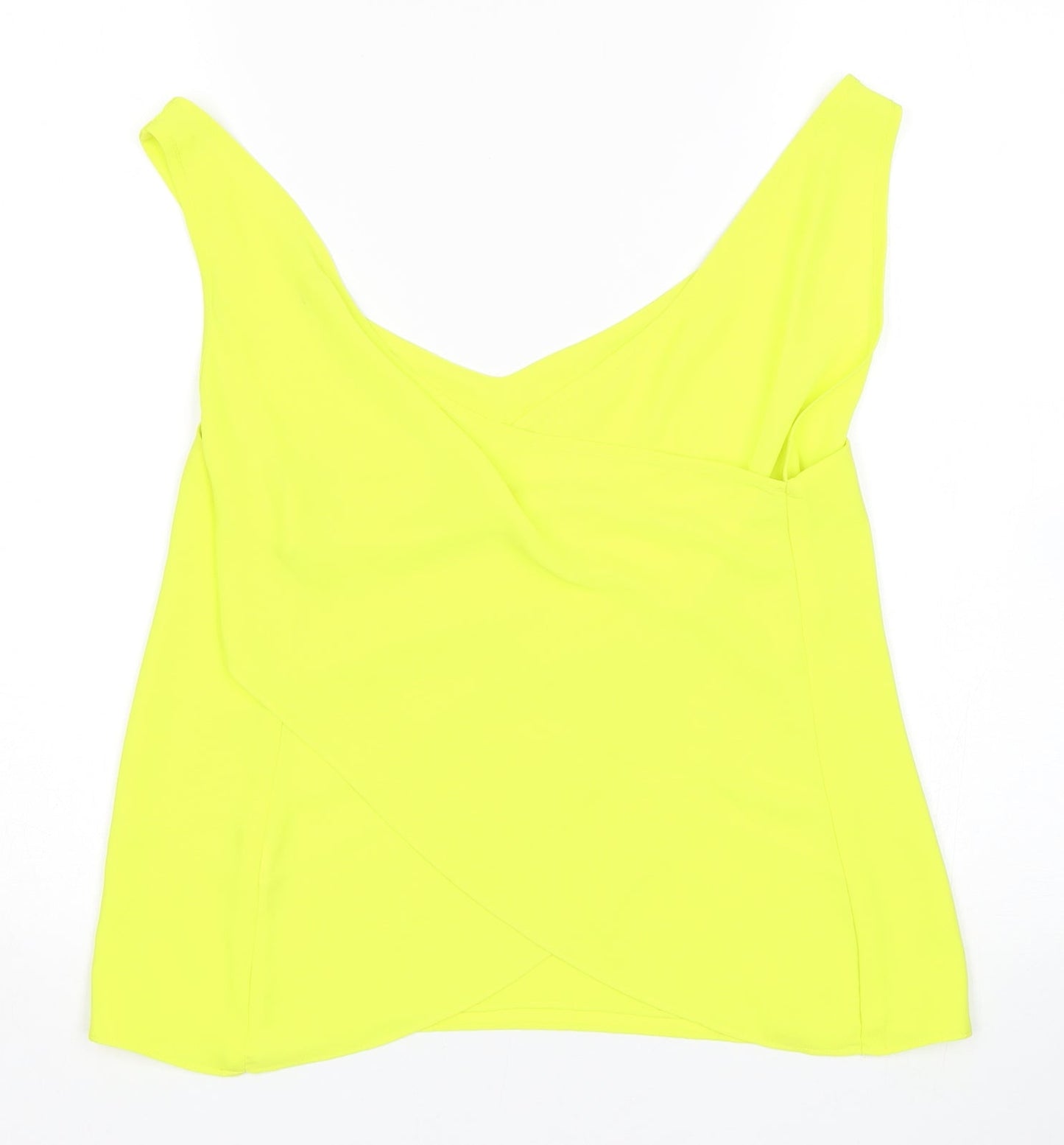 Womens UK Size 12 River Island Green Basic Tank
